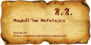 Mayböhm Nefelejcs névjegykártya
